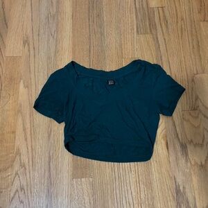 SHEIN Dark Teal Crop Top